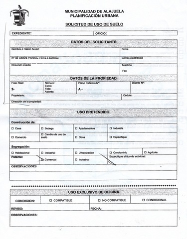 PERMISO USO DE SUELO