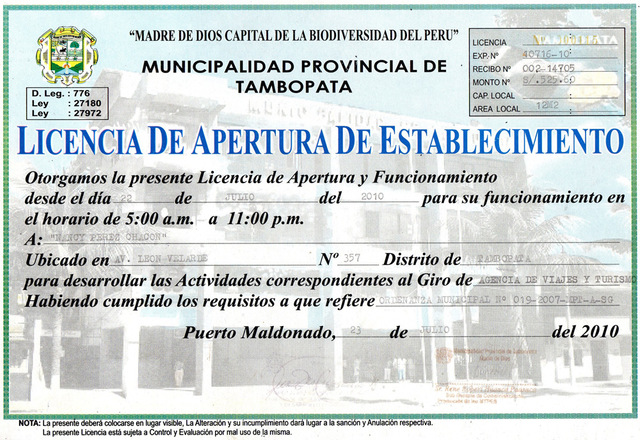 LICENCIA DE APERTURA