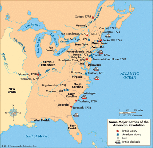 American Revolution: Map