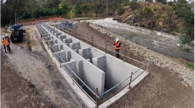 A new fishway was built.