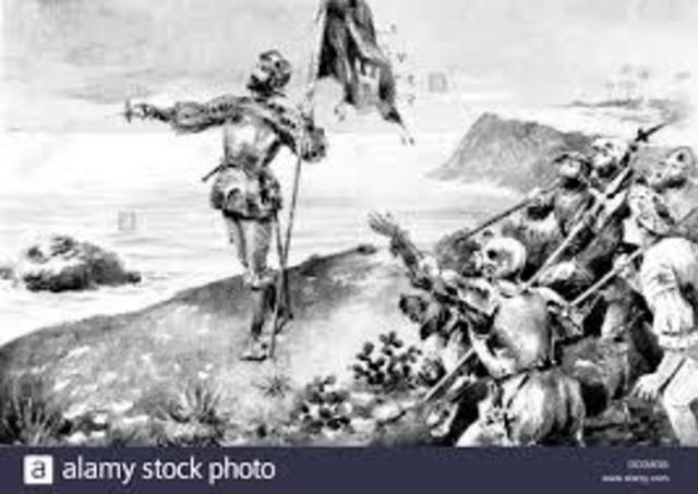 Balboa "Discovers" the Pacific Ocean in Panama