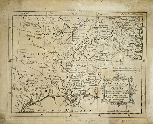 France claims the Mississippi River Valley and names it Louisiana.