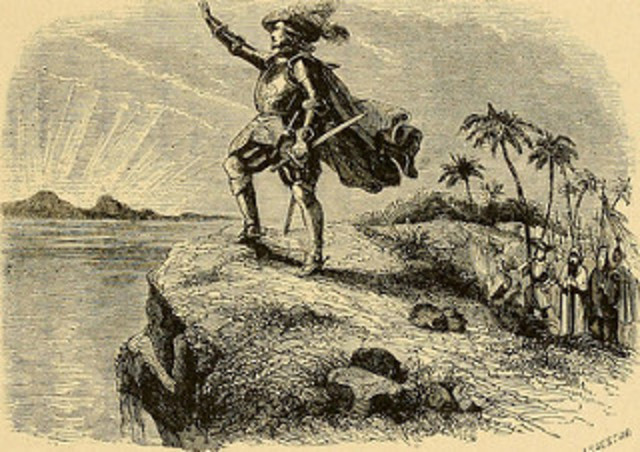 Balboa discovers the Pacific Ocean in Panama