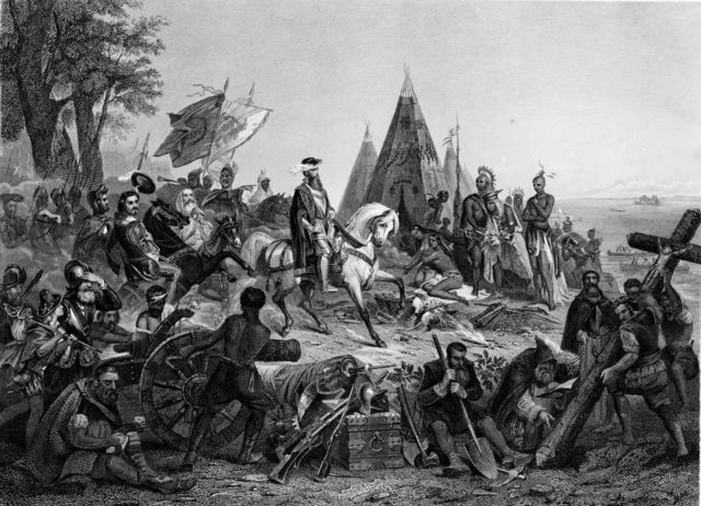 De Soto explores between Florida and the Mississippi river