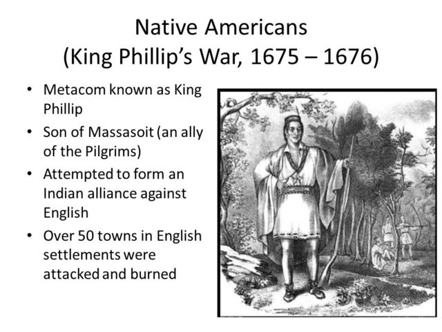 English settlers defeat Native Americans in King Philip's war