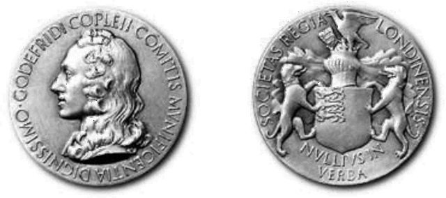 Es premiado con la medalla Copley.