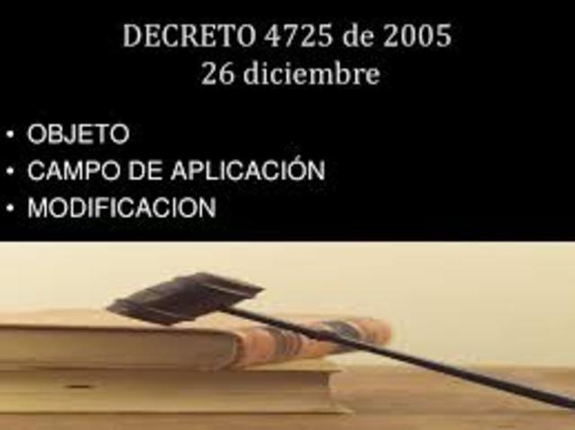 Decreto 4725 de 2005