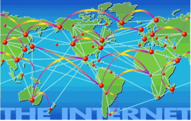La primera conexión internacional