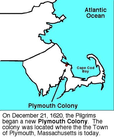 Mayflower Pilgrims found Plymouth colony in Massachusetts.