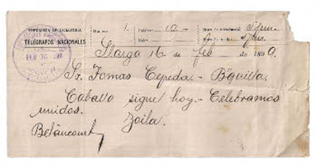 Primer Mensaje en Telégrafo