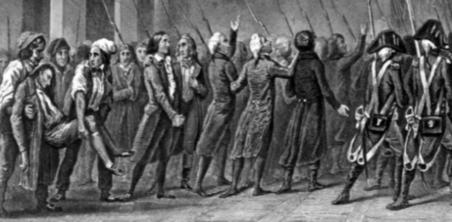 2 Etapas: Girondinos  y Jacobinos