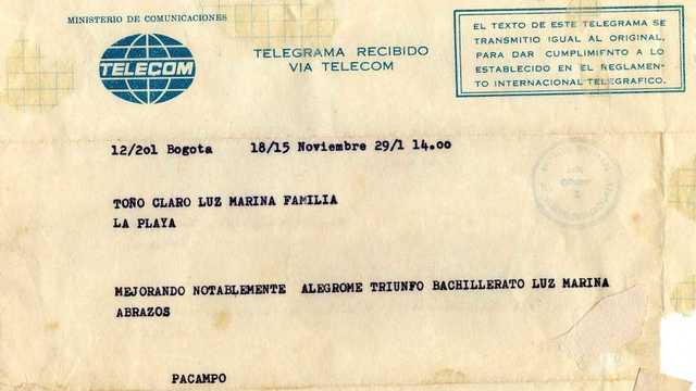 Primer mensaje telegráfico.