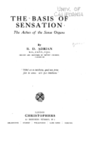 Edgar Douglas Adrian (1899-1977)