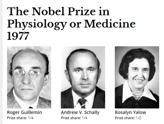 Roger Guillermin (E.E.U.U.,1924-) y Andrew Schally (E.E.U.U.,1926-)