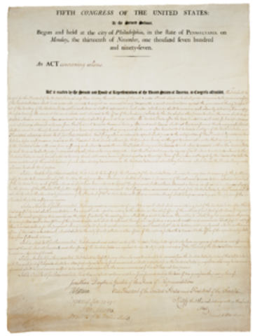 The Alien and Sedition Acts