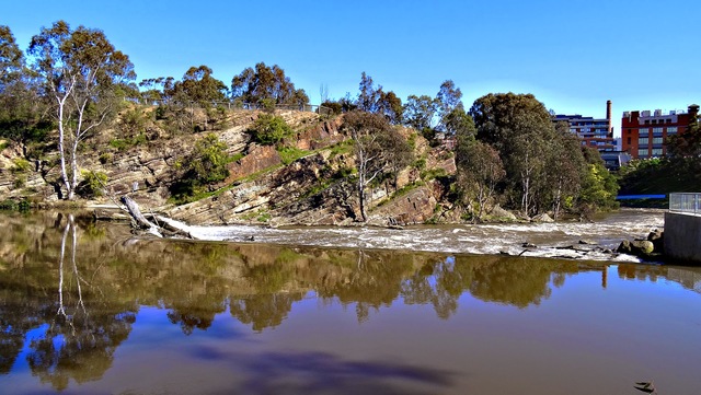 The first weir at Dights Falls