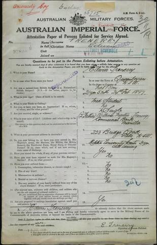 property sold to Edwin Trennery