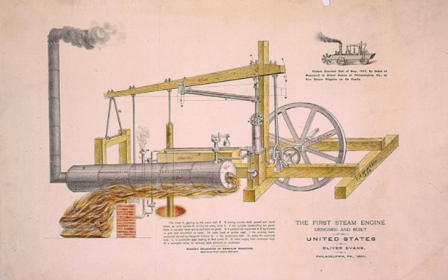 First steam powered flour mill