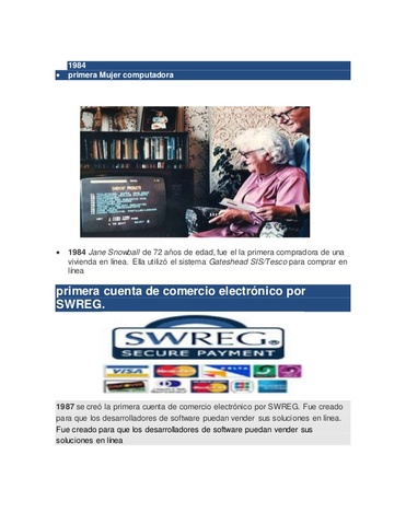 primera cuenta de comercio electrónico por SWREG