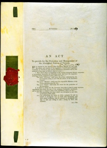 Victorian Board for the Protection of Aborigines is founded: