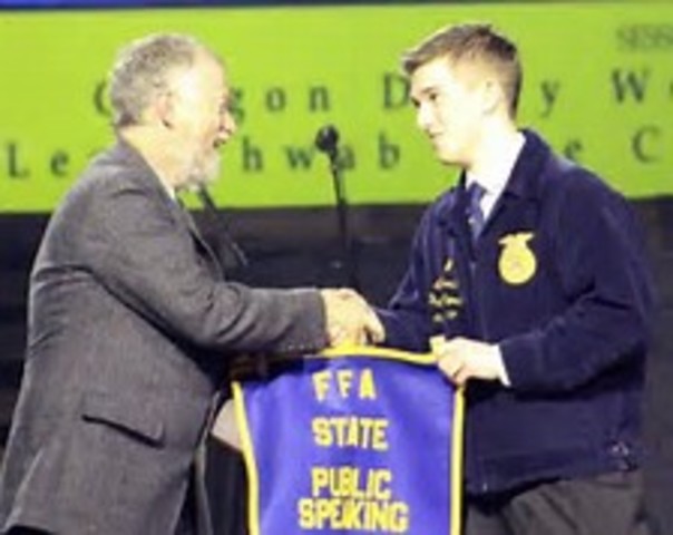 First National Star in Agriscience named: Steven Offer, Wisconsin.