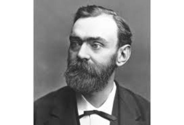 Alfred Nobel inventa la Dinamita