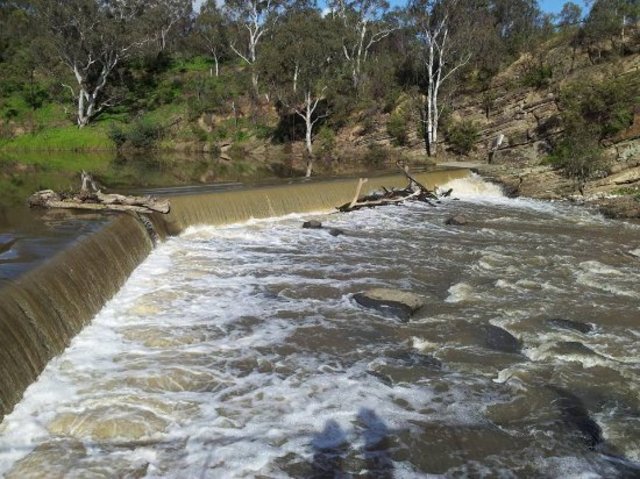 The first weir at Dights Falls