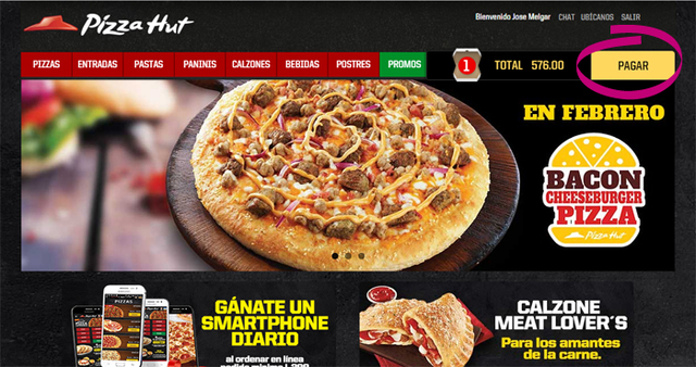 PIZZA HUT 1° EN COMERCIO ELECTRÓNICO