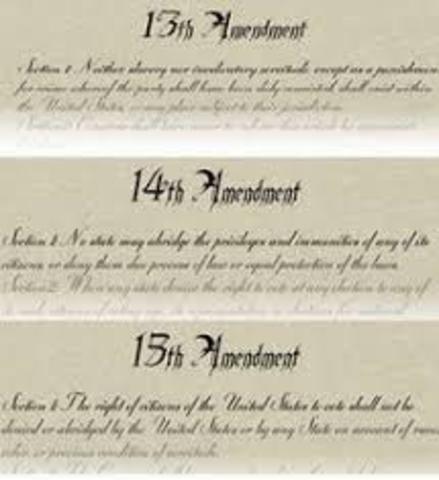 13th, 14th, and 15th amendments