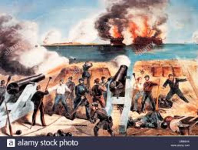 The Firing on Fort Sumter begins