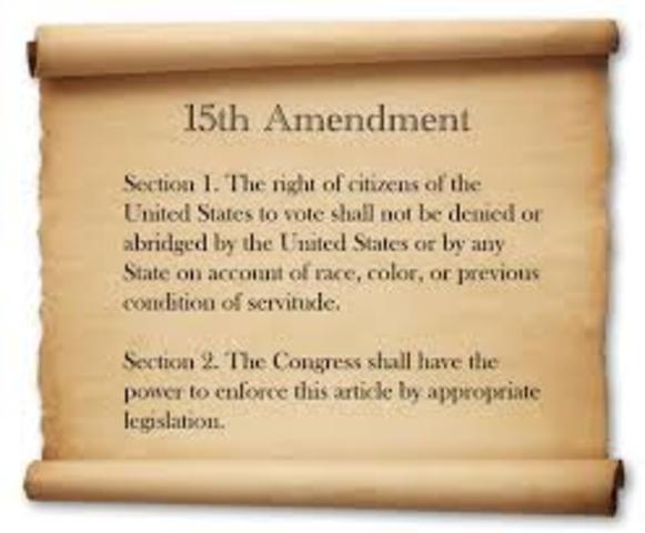 The 15th Amendment is added