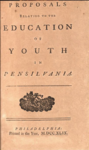 Ben Franklin's "Proposals Relating to the Education of Youth in Pennsylvania"