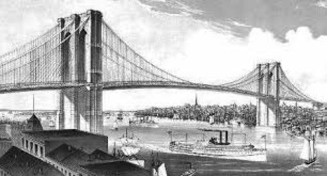 The Brooklyn Bridge was the first steel-wired suspension bridge in the world. The project went through fires, accidents, and corruption among other things but was seen through to the finish.