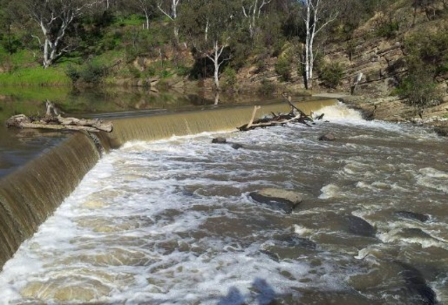 The first weir at Dights Falls