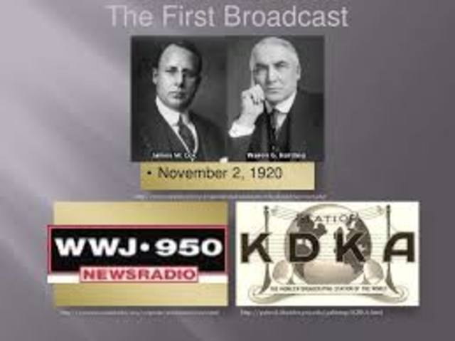The first radio news program was broadcast August 31, 1920