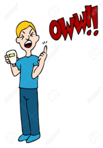 slit my finger open in first grade