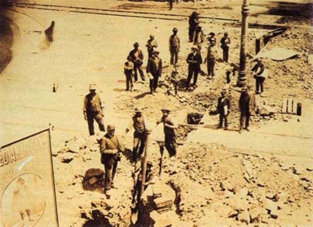 Construcción y conservación de lineas telegráficas