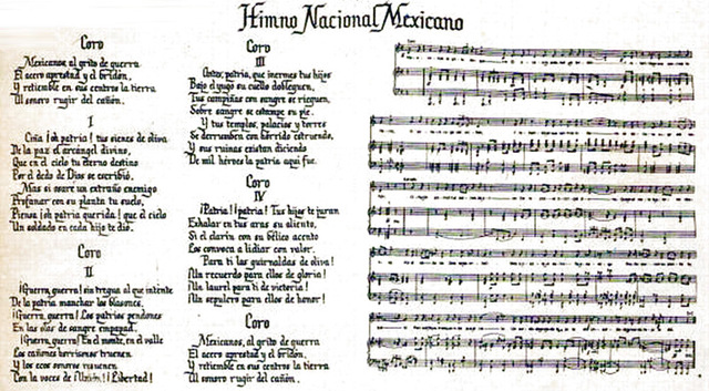 Escritura del Himno Nacional