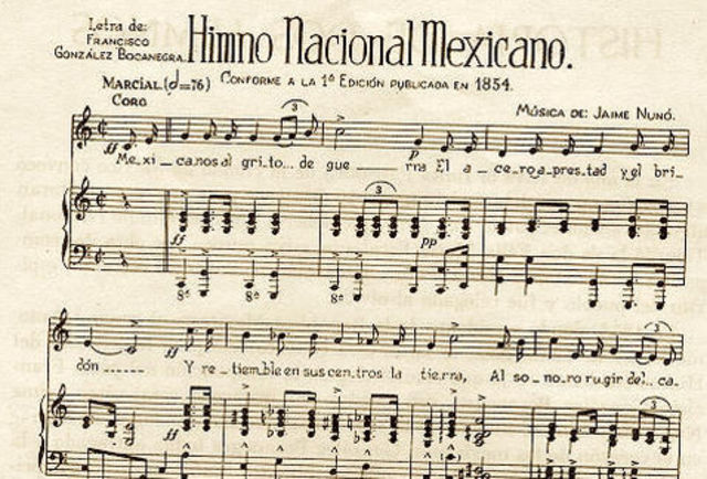 Escritura del Himno Nacional