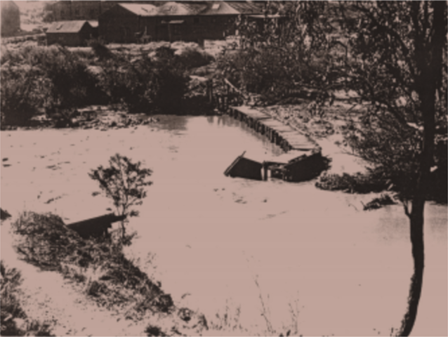 The weir is once again rebuilt