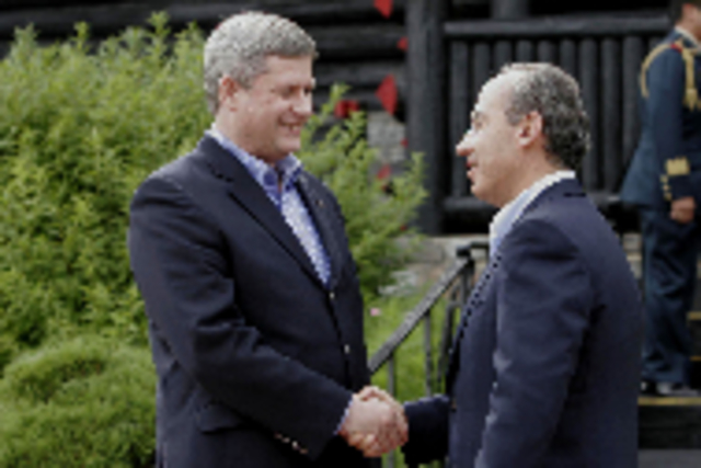 Visita oficial de Felipe Calderon a Canadá.
