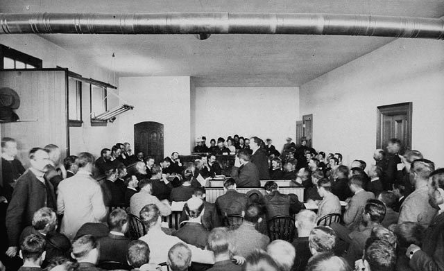 Louis Riel stands trial in Regina where the courts treat him unfairly; he is sentenced to death despite a recommendation for mercy and numerous petitions to the federal government