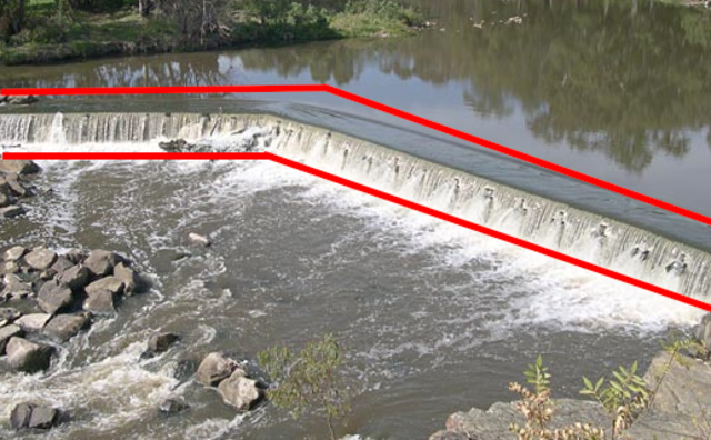 An upgraded weir