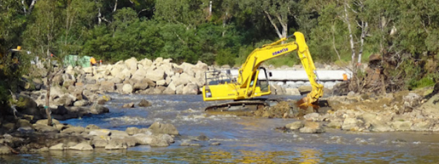 Reconstruction of the weir and fish ladder