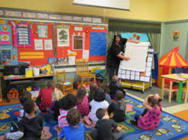 her first dayof kindergarten