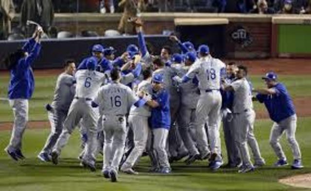 The Royals win the World Series