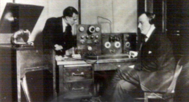 First radio news program