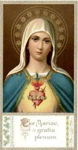 Primera fiesta del corazón de Maria