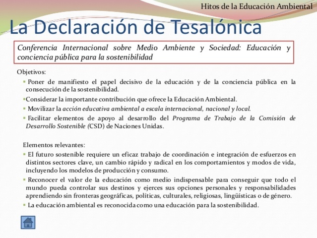 CONFERENCIA INTERNACIONAL DE MEDIO AMBIENTE Y SOCIEDAD SALONICA
