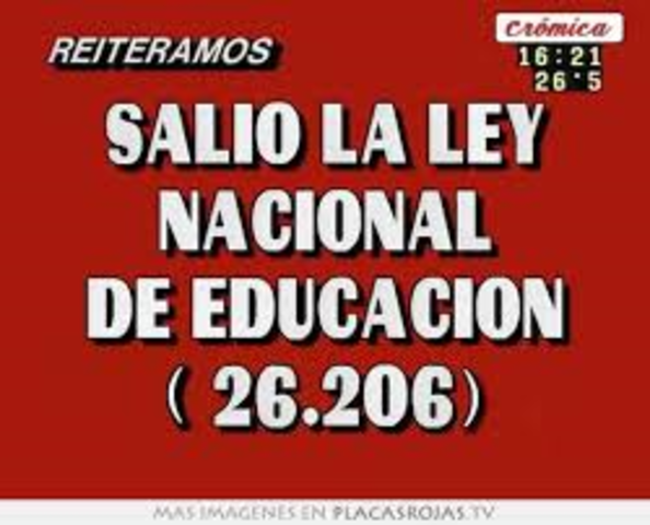 Ley 26.206 de Educación Nacional.